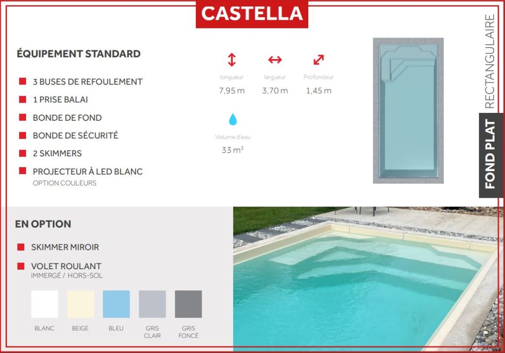 PISCINE CASTELLA MODELE