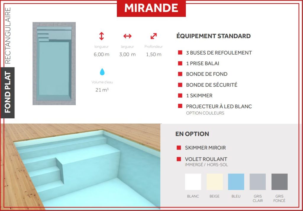 MODELE PISCINE MIRANDE