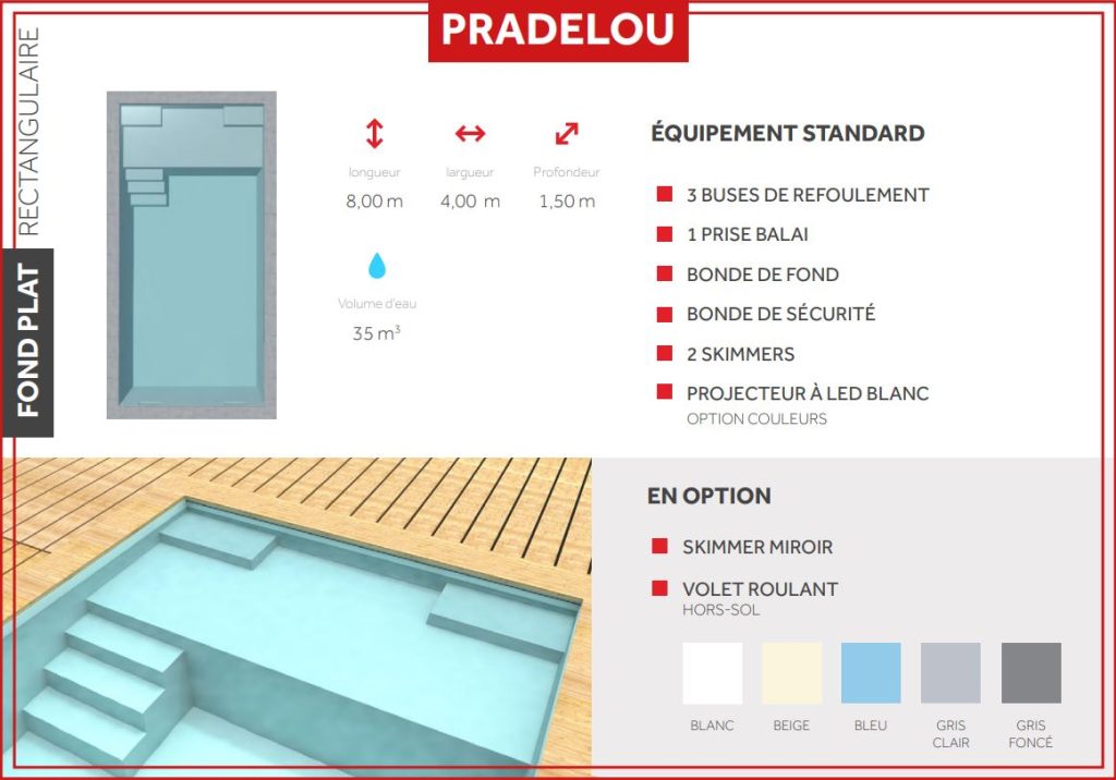 PISCINE MODELE PRADELOU