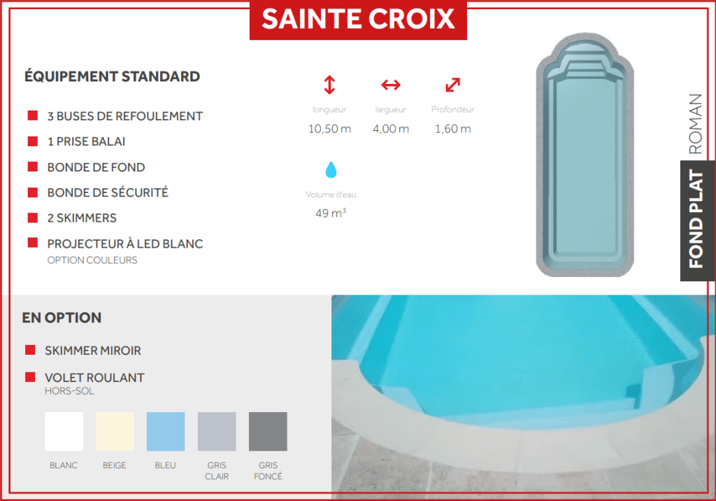 PISCINE MODELE ST CROIX