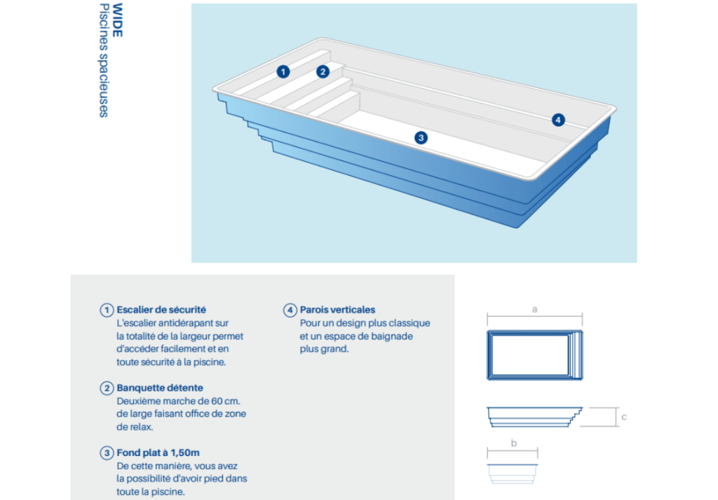 piscine wide 75 modèle piscine
